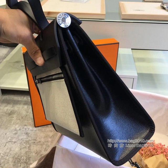 Hermes包包 愛馬仕網紅色Herbag 手提肩背斜挎包 黑科技亮面款 男女同款  tdh2040